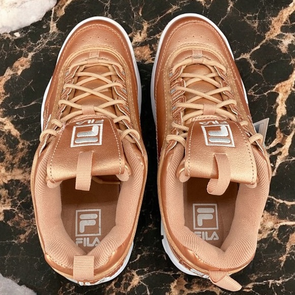 Fila Disruptor 2 Premium Metallic Rose Gold Women's Shoes Sneaker Size 9.5 - Picture 5 of 11